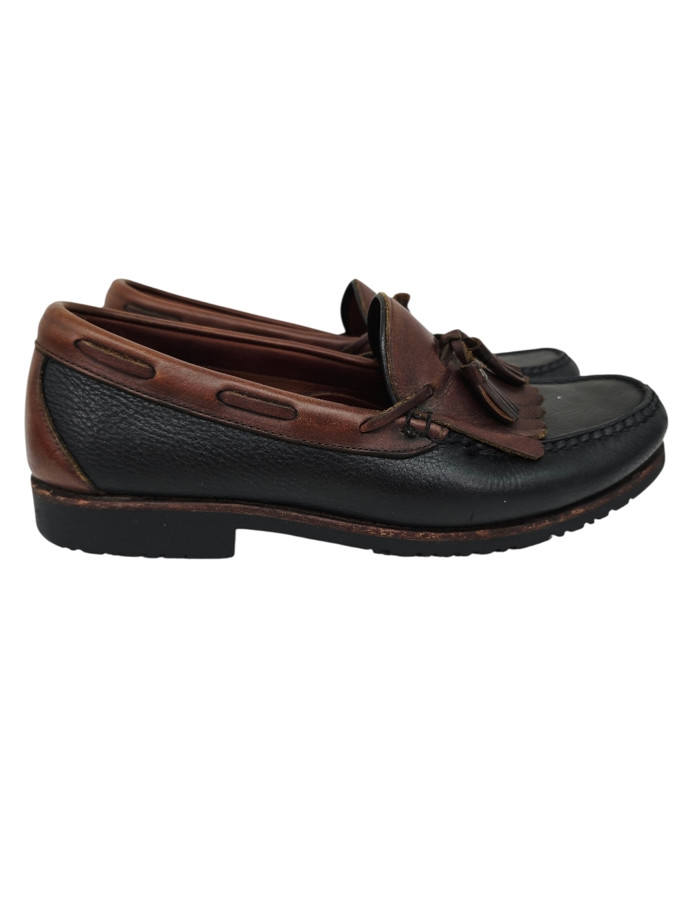 Allen Edmonds Nashua Loafers Leather Black Brown 9.5